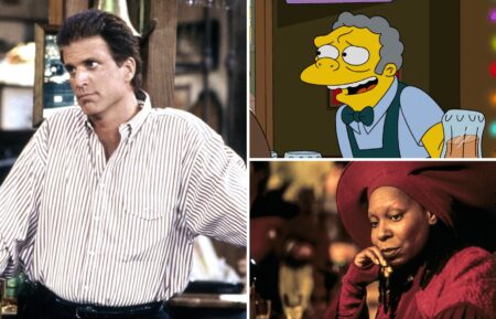 Ted Danson as Sam Malone in 'Cheers,' Moe in 'The Simpsons,' Whoopi Goldberg as Guinan in 'Star Trek: Generations'