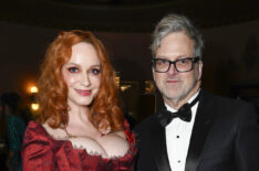 Christina Hendricks and George Bianchini attend The Art of Elysium's 25th Anniversary HEAVEN Gala at The Wiltern on January 06, 2024 in Los Angeles, California.