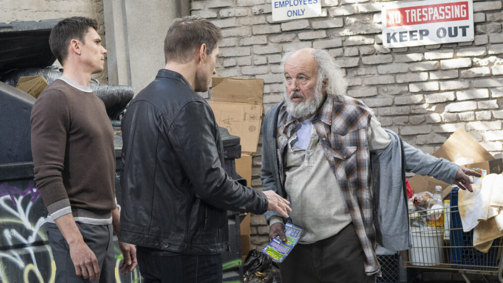 Tanner Novlan as Dr. John Finnegan, Sean Kanan as Deacon Sharpe and Clint Howard as Tom on 'The Bold and the Beautiful'