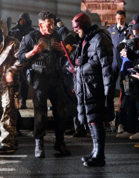 Jon Bernthal and Charlie Cox behind the scenes of 'Daredevil: Born Again' 