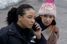 Carra Patterson as Kaya Blanke and Carrie Preston as Elsbeth Tascioni in 'Elsbeth' Season 1 Episode 6 'An Ear for an Ear'