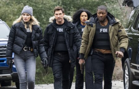 Shantel VanSanten as Special Agent Nina Chase, Dylan McDermott as Supervisory Special Agent Remy Scott, Roxy Sternberg as Special Agent Sheryll Barnes, and Edwin Hodge as Special Agent Ray Cannon in 'FBI: Most Wanted' Season 5 Episode 5 