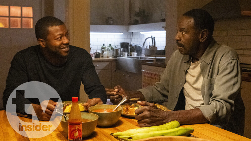 Edwin Hodge as Special Agent Ray Cannon and Steven Williams as Ray Cannon Sr. in 'FBI: Most Wanted' Season 5 Episode 9 