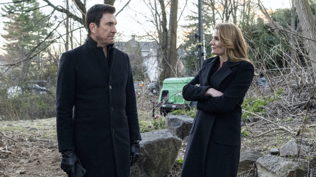Dylan McDermott as Supervisory Special Agent Remy Scott and Susan Misner as Abby Deaver in 'FBI: Most Wanted' Season 5 Episode 10 - 'Bonne Terre'