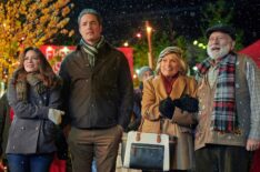 Bethany Joy Lenz, Victor Webster, Paula Shaw, Jay Brazeau in 'Five Star Christmas'