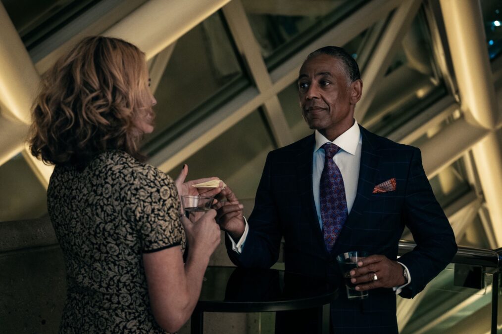 Elisabeth Shue, Giancarlo Esposito in 'The Boys' Season 1 Episode 8