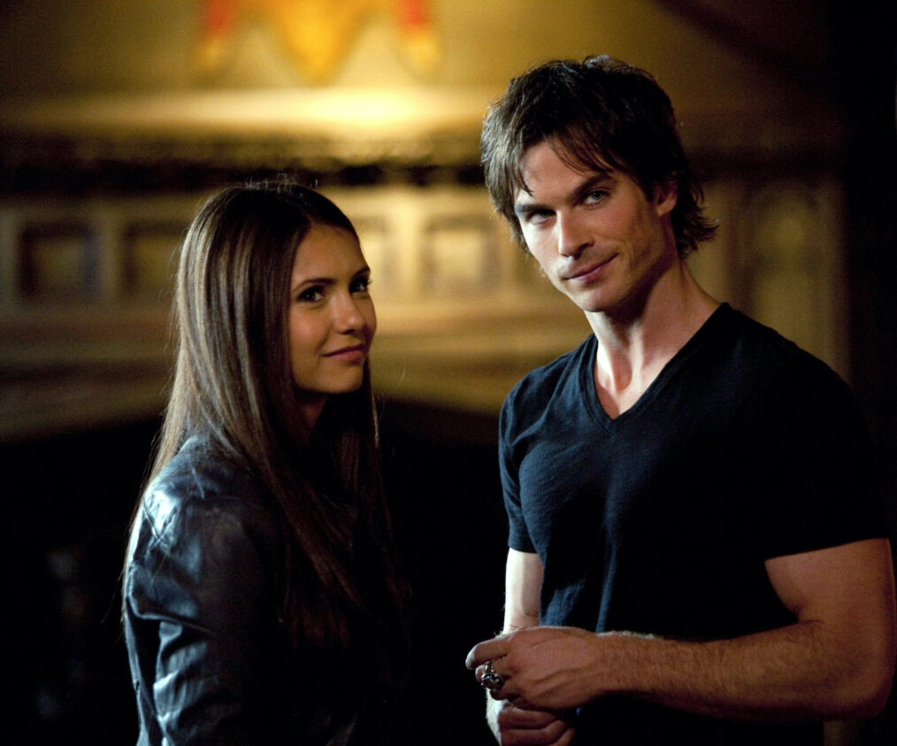 Nina Dobrev and Ian Somerhalder in Season 1 of 'The Vampire Diaries'