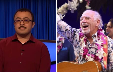 Jeopardy! contestant Ferdinand and Jimmy Buffett