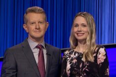 Ken Jennings with contestant Alison Betts