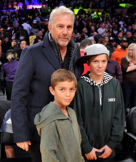Kevin Costner with sons Hayes and Cayden