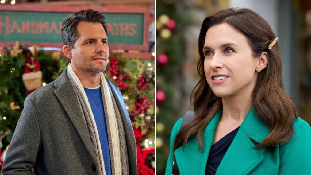 Kristoffer Polaha and Lacey Chabert in Hallmark Christmas movies