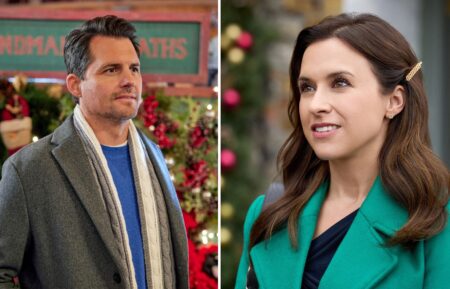 Kristoffer Polaha and Lacey Chabert in Hallmark Christmas movies