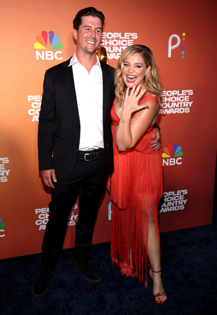 Cam Arnold and Lauren Alaina attend the 2023 People's Choice Country Awards at The Grand Ole Opry on September 28, 2023 in Nashville, Tennessee.