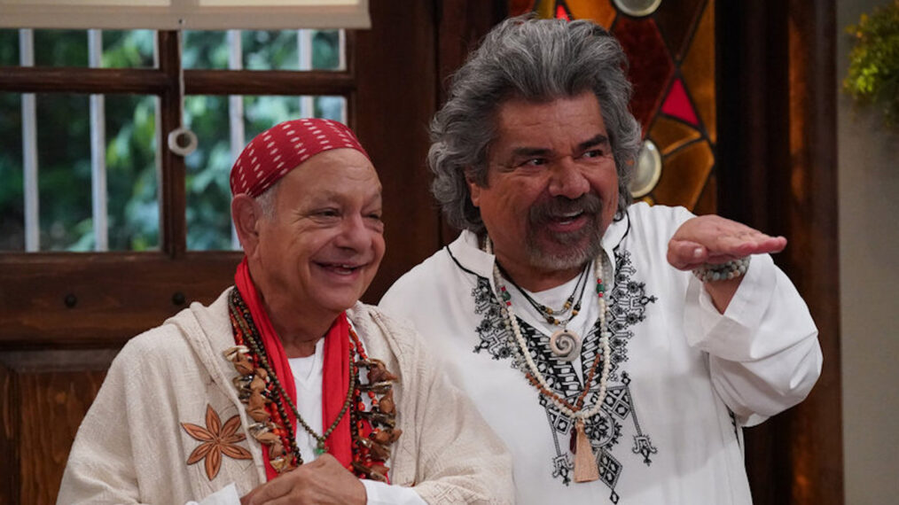 Cheech Marin as Carlos, George Lopez as George in 'Lopez vs Lopez' Season 2 - 'Lopez vs Let It Go'