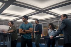 Jason Antoon as Ernie Malik, Alex Tarrant as Kai Holman, Noah Mills as Jesse Boone, Yasmine Al-Bustami as Lucy Tara, and Henry Ian Cusick as John Swift — 'NCIS: Hawai'i'