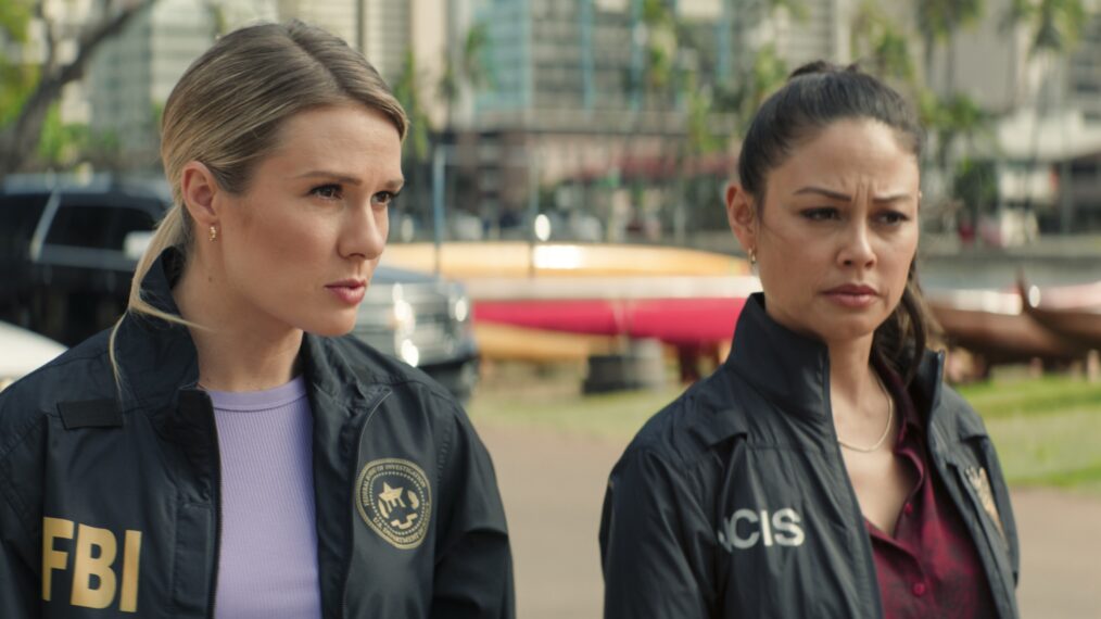 Tori Anderson as Kate Whistler and Vanessa Lachey as Jane Tennant in 'NCIS: Hawai'i' Season 3 Episode 8 