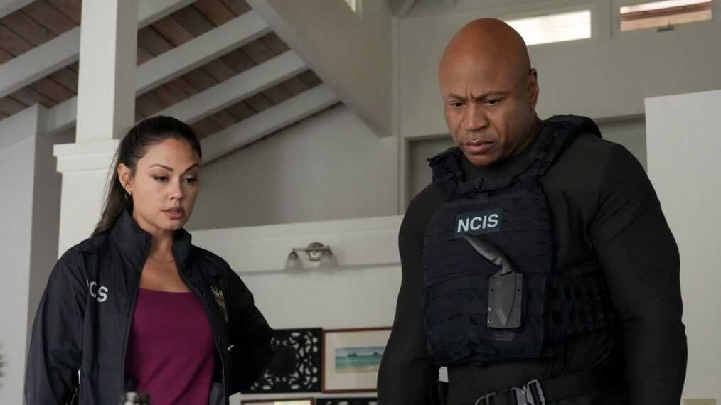 Vanessa Lachey as Jane Tennant and LL Cool J as Sam Hanna in 'NCIS: Hawai'i' Season 3 Episode 9 