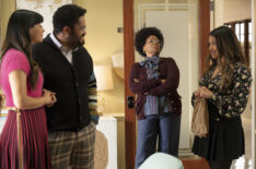 Hannah Simone as Sam, Joshua Banday as Dennis, Jenifer Lewis as Donna, Gina Rodriguez as Nell in 'Not Dead Yet' Season 2 finale