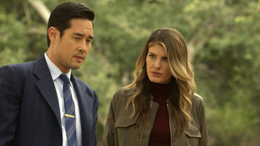 Raymond Lee as Dr. Ben Song, Caitlin Bassett as Addison in 'Quantum Leap' - Season 2