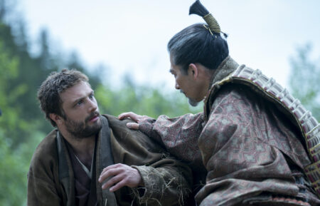 Cosmo Jarvis as John Blackthorne, Hiroyuki Sanada as Yoshii Toranaga in 'Shōgun' Episode 10, 'A Dream of a Dream'