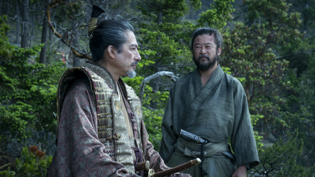 Hiroyuki Sanada as Yoshii Toranaga, Tadanobu Asano as Kashigi Yabushige in 'Shōgun' Episode 10, 'A Dream of a Dream'