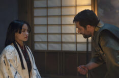 Anna Sawai as Toda Mariko, Cosmo Jarvis as John Blackthorne in 'Shōgun' Episode 9
