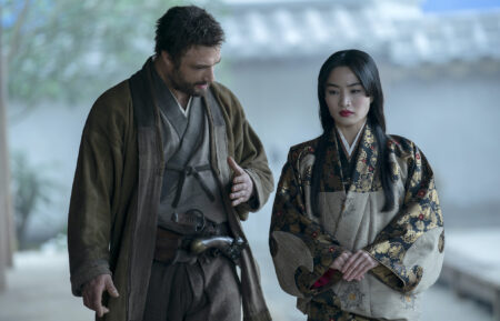 Cosmo Jarvis as John Blackthorne, Anna Sawai as Toda Mariko in 'Shōgun' Episode 9