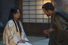 Anna Sawai as Toda Mariko, Cosmo Jarvis as John Blackthorne in 'Shōgun' Season 1 Episode 9 - 'Crimson Sky'