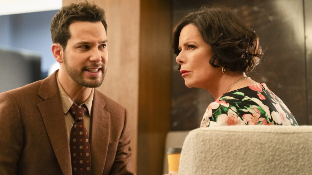 Skylar Astin and Marcia Gay Harden in 'So Help Me Todd'