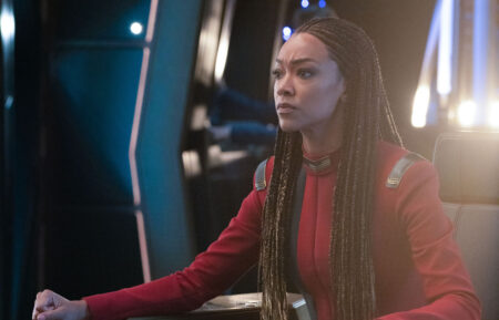 Sonequa Martin-Green as Burnham in Star Trek: Discovery, episode 1, season 5