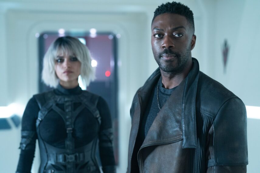 Eve Harlow as Moll and David Ajala as Book in 'Star Trek: Discovery' Season 5 Episode 5 "Mirrors"