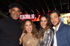 Boris Kodjoe, Jaina Lee Ortiz, Stefania Spampinato, and Alberto Frezza at the 'Station 19' Wrap Party