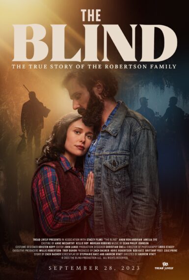 Amelia Eve and Aron von Andrian featured in 'The Blind' poster.
