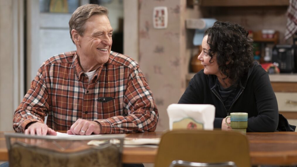 John Goodman and Sara Gilbert in 'The Conners'