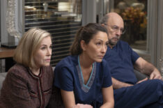 Bess Armstrong as Eileen Lim, Christina Chang as Dr. Audrey Lim, Richard Schiff as Dr. Aaron Glassman in 'The Good Doctor' Season 7 Episode 6 - 'M.C.E.'