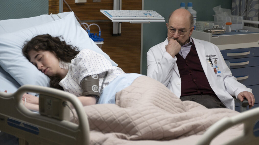 Father and daughter Richard Schiff and Ruby Kelley as Dr. Glassman and Hannah in 'The Good Doctor' Season 7 Episode 7 - 'Faith'