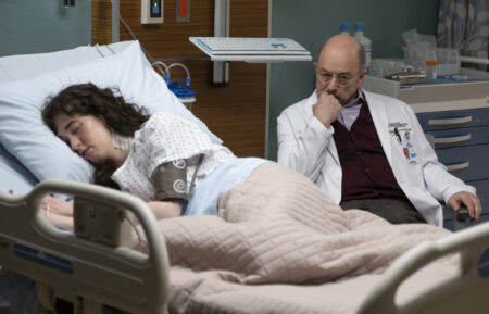 Father and daughter Richard Schiff and Ruby Kelley as Dr. Glassman and Hannah in 'The Good Doctor' Season 7 Episode 7 - 'Faith'