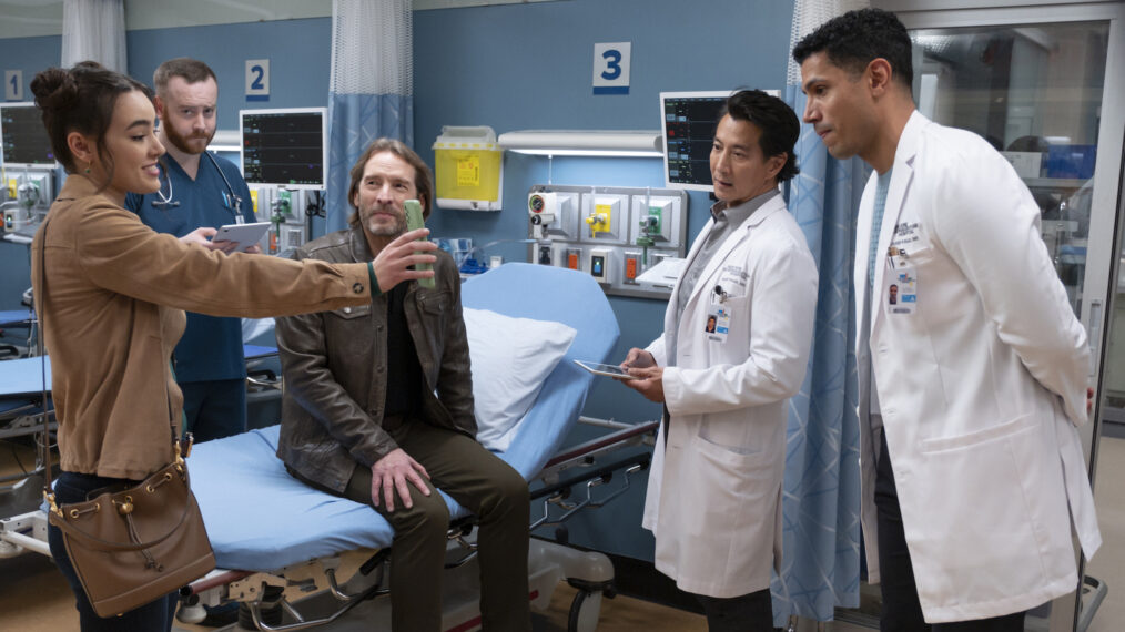 Jordana Summer, Giacomo Baessato, Adrian Hough, Will Yun Lee, and Chuku Modu in 'The Good Doctor' Season 7 Episode 7 - 'Faith'