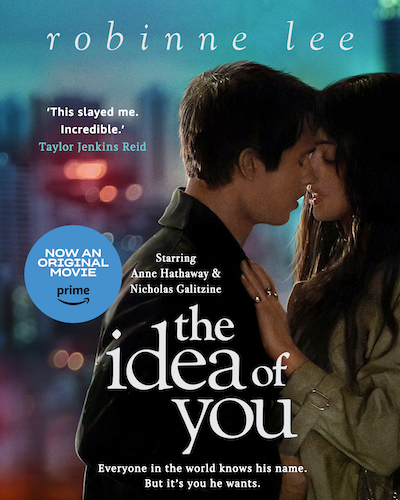Nicholas Galitzine and Anne Hathaway on 'The Idea of You' book cover