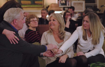 Jim McCormack, Sharon McCormack, and Liz McCormack watch Robert Durst's confession in 'The Jinx' Season 1 finale, as seen in 'The Jinx - Part 2' Episode 1