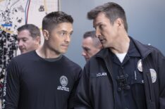 Eric Winter as Tim Bradford and Nathan Fillion as John Nolan — 'The Rookie' Season 6 Episode 4 'Training Day'