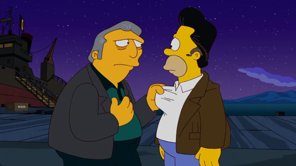 Fat Tony and Homer Simpson on 'The Simpsons'