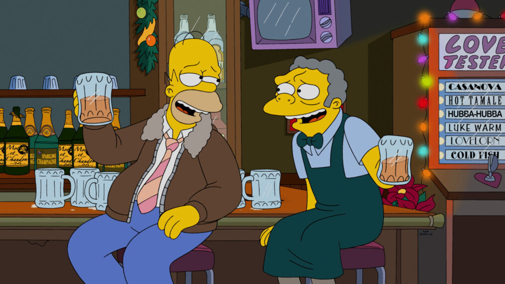 Homer and Moe in 'The Simpsons'