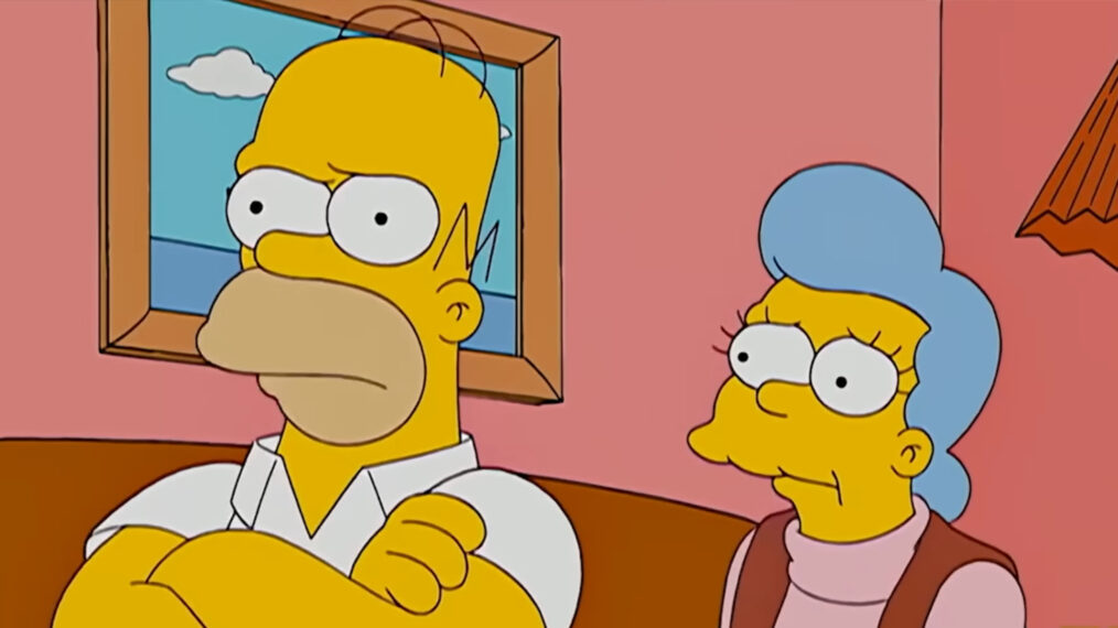 Homero Simpson y Mona Simpson en 'Los Simpson'