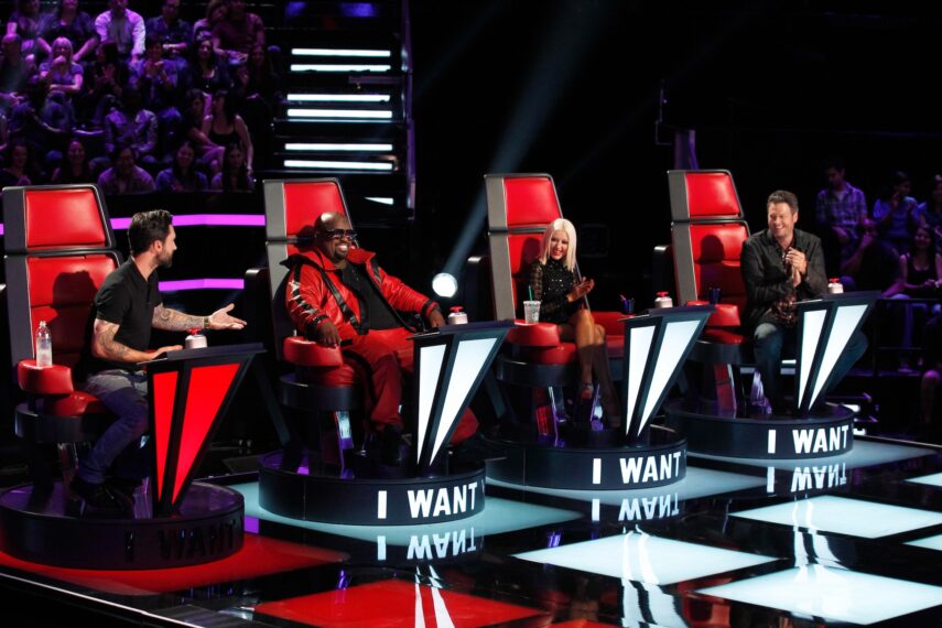 Adam Levine, Cee Lo Green, Christina Aguilera, Blake Shelton on The Voice