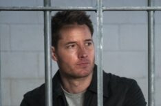 Justin Hartley as Colter Shaw behind bars in 'Tracker' - Season 1, Episode 12 - 'Off the Books'