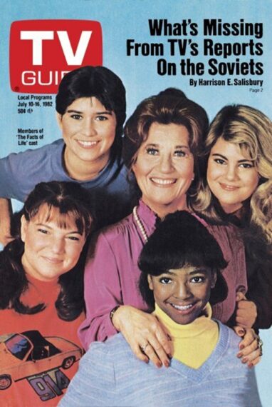 'The Facts of Life' cast on the cover of TV Guide Magazine