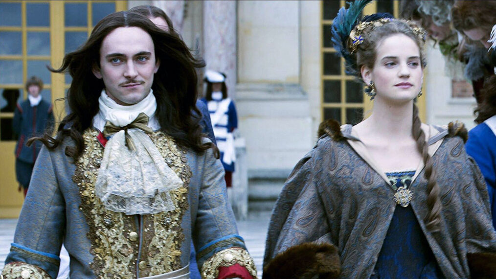 George Blagden as Louis XIV and Noémie Schmidt as Henrietta of England in 'Versailles'