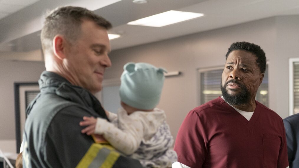 Peter Krause as Bobby, Malcolm-Jamal Warner as Amir, and Danny Nucci as Romero in '9-1-1' Season 7 Episode 7 'Ghost of a Second Chance'
