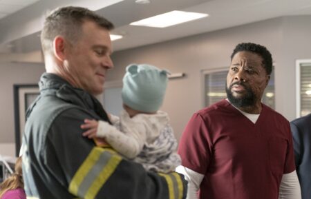 Peter Krause as Bobby, Malcolm-Jamal Warner as Amir, and Danny Nucci as Romero in '9-1-1' Season 7 Episode 7 